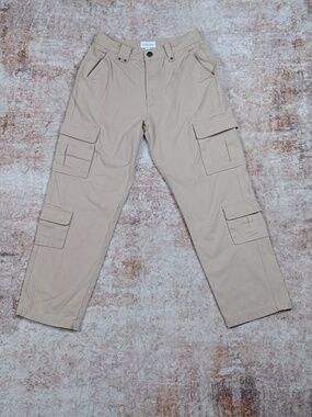 Tan Tactical Cargo Pocket Pants Mens Size Medium